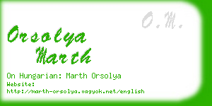 orsolya marth business card